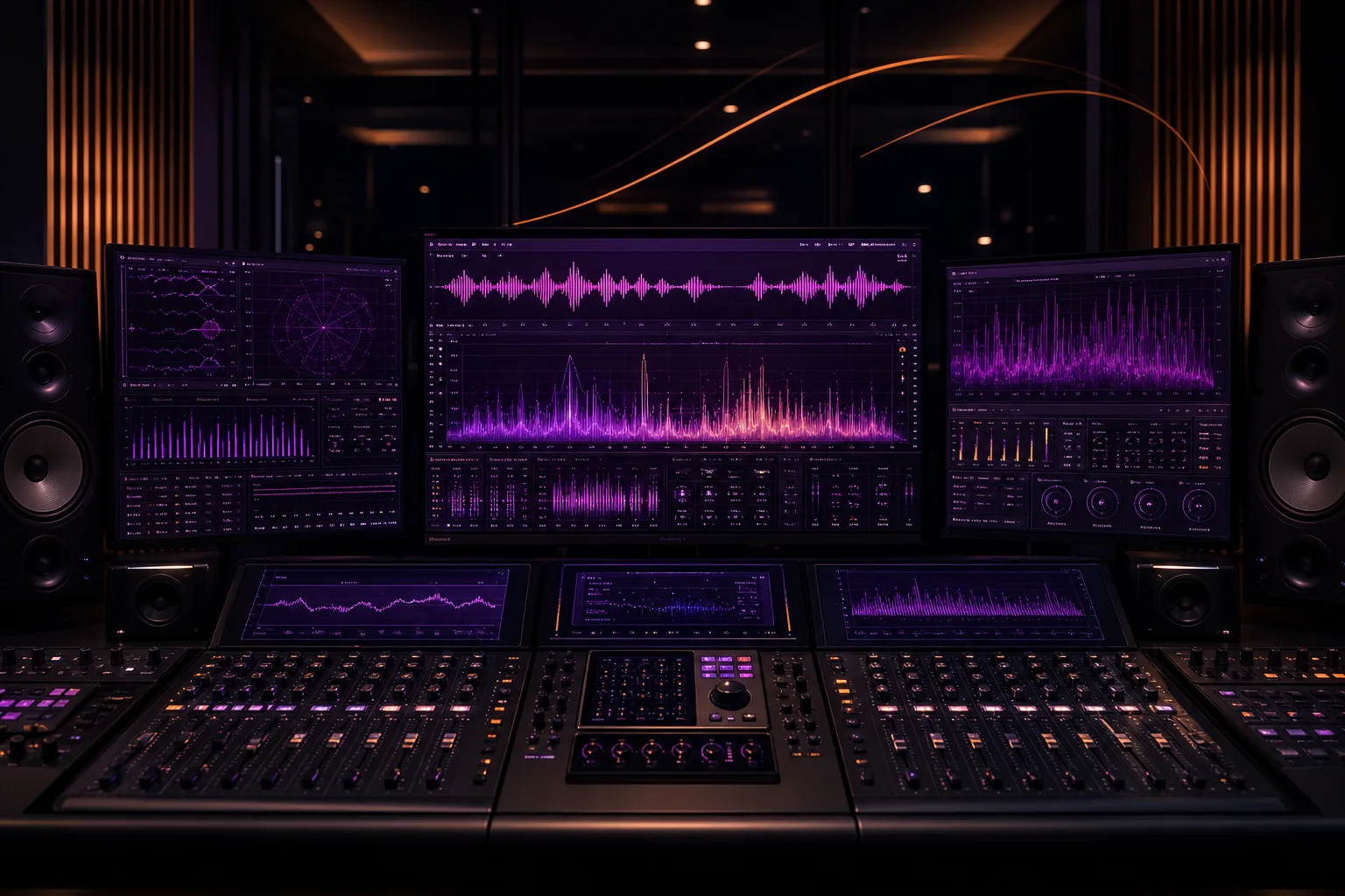 Futuristic Seed Audio 2.0 production control room